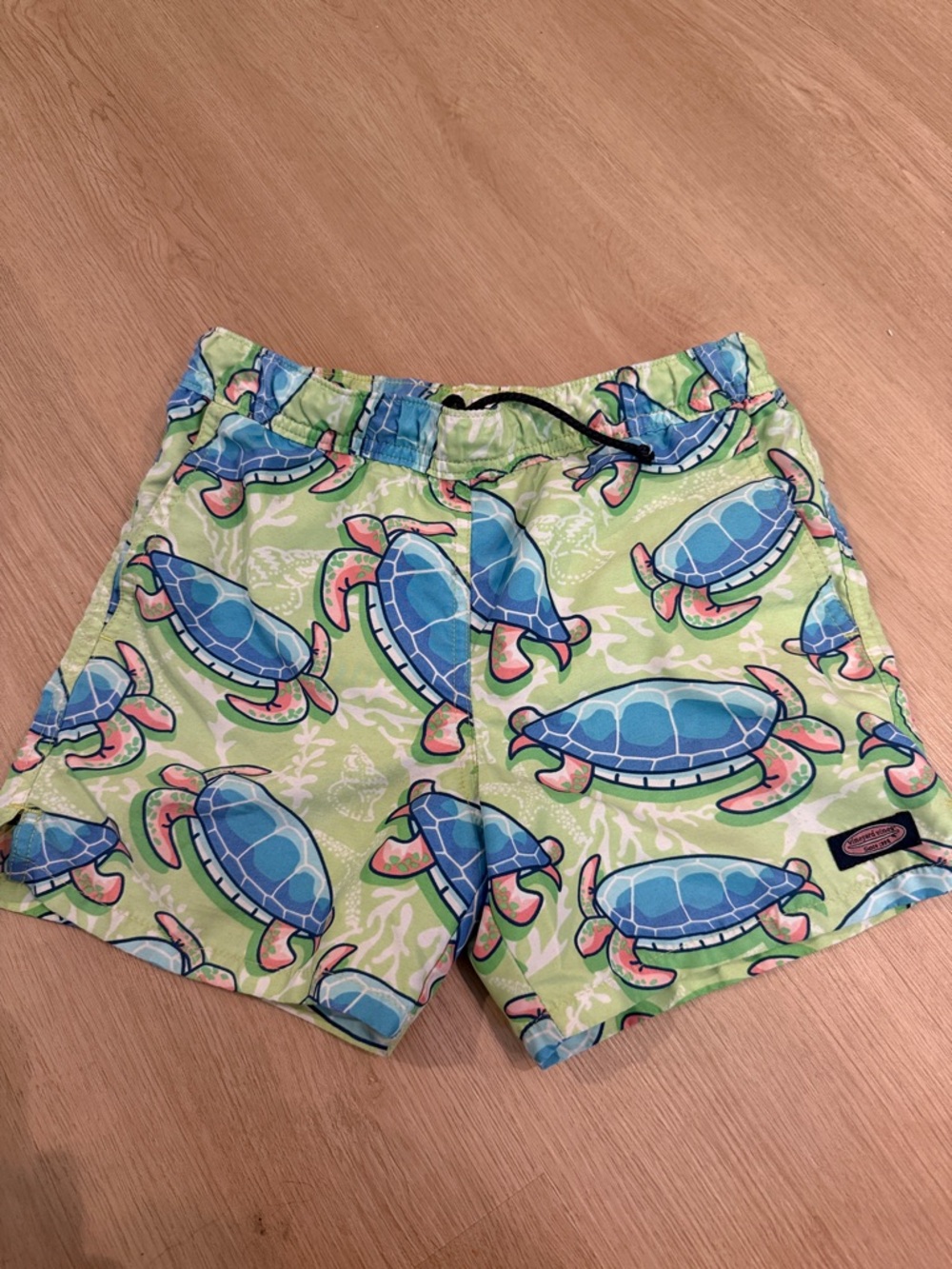 Kids Vineyard Vines Turtle Print Swim Shorts